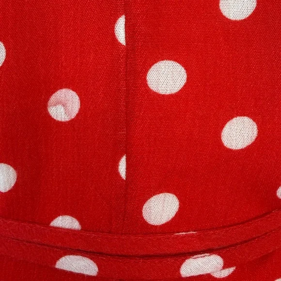 Divided H&M Red Asymmetrical Polka Dot Wrap Dress - Picture 10 of 16